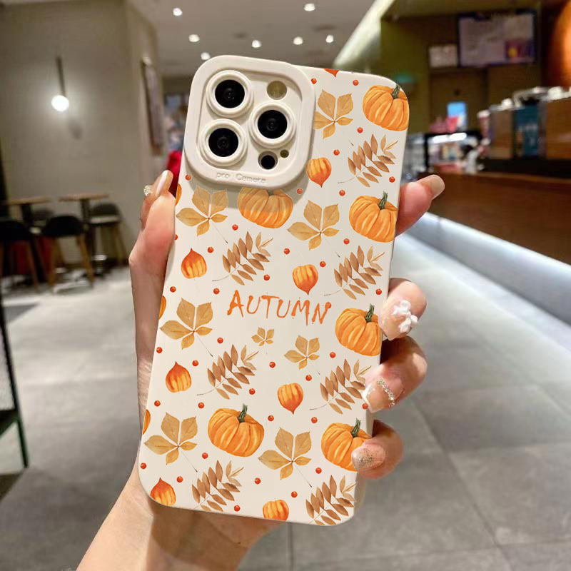 Receipt Printer Thermal - เคสโทรศัพท์ลายใบเมเปิ้ลฤดูใบไม้ร่วงและลายฟักทอง สำหรับ Xiaomi 14T Pro 13