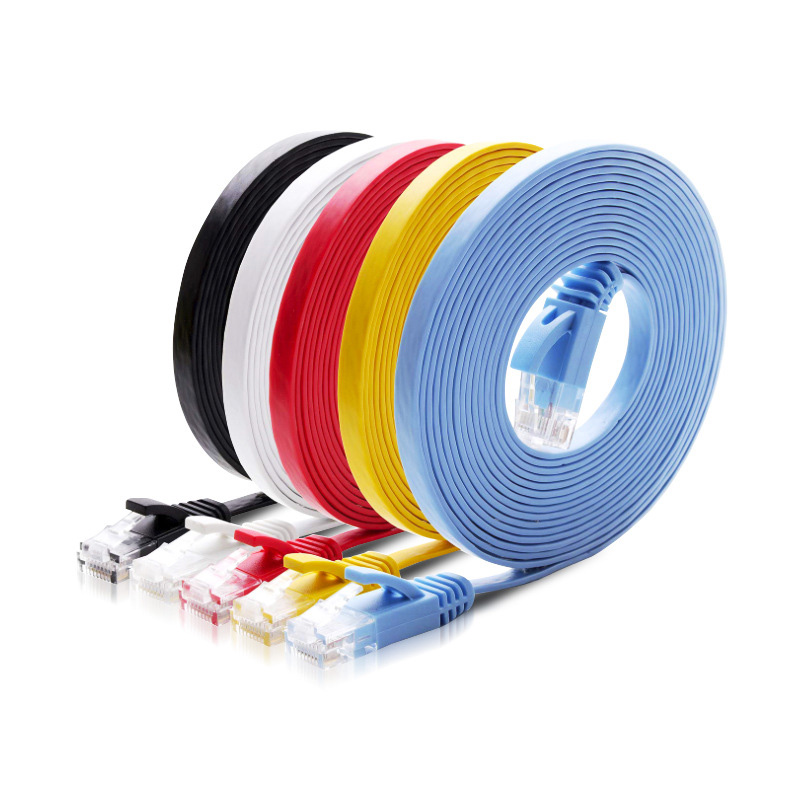 Power Over Ethernet - 1000Mbps CAT6 Flat Ethernet Gigabit สายต่ออินเทอร์เน็ต