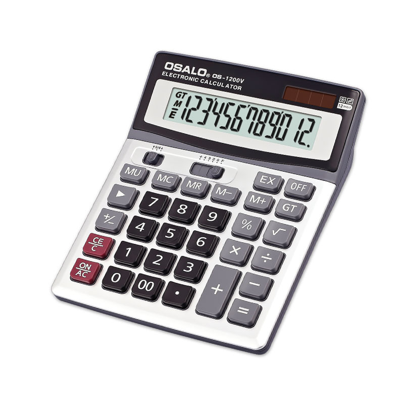 Office Technologies - เครื่องคิดเลขพลังงานแสงอาทิตย์ ABS พลาสติก Office Financial 1200V