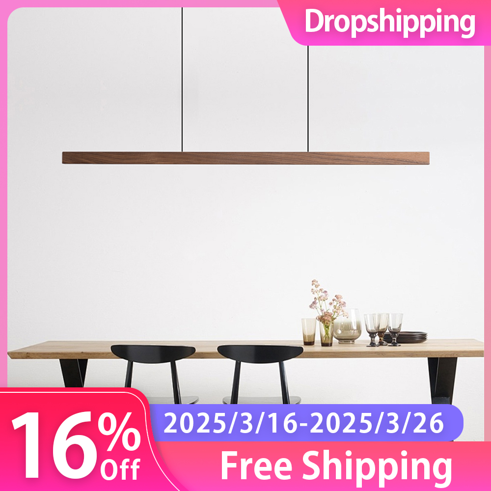 Office Technician - ที่กําหนดเองไม้จี้ไฟแขวนโคมไฟ LED ยาว Linear Light KITCHEN