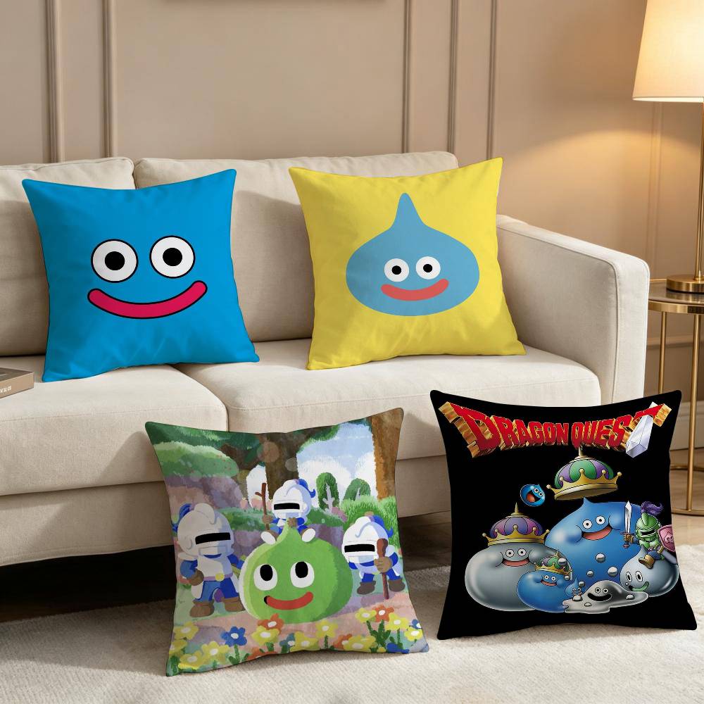 Office Quest - ปลอกหมอนอนิเมะ D-Dragon Quest Slime นุ่มสบายสำหรับโซฟา ลายการ์ตูนคาวาอี้