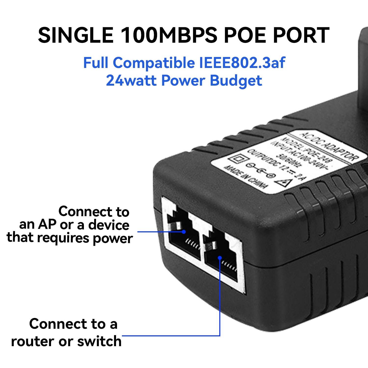 อะแดปเตอร์จ่ายไฟ POE สำหรับกล้ - Power Over Ethernet บทวิจารณ์และราคา