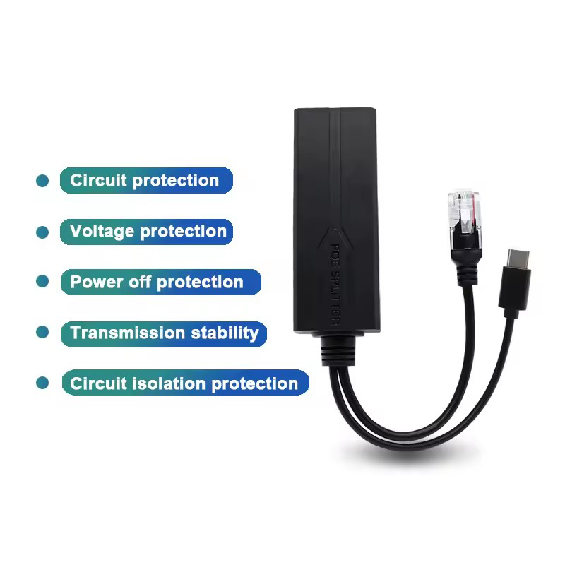 ตัวแยก POE 48V ถึง 5V Micro US - Power Over Ethernet บทวิจารณ์และราคา