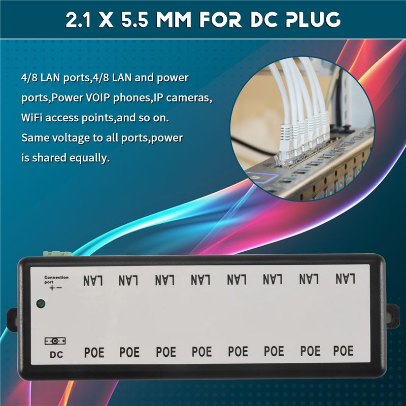 PHILE-8 พอร์ต Poe Injector Poe - Power Over Ethernet บทวิจารณ์และราคา