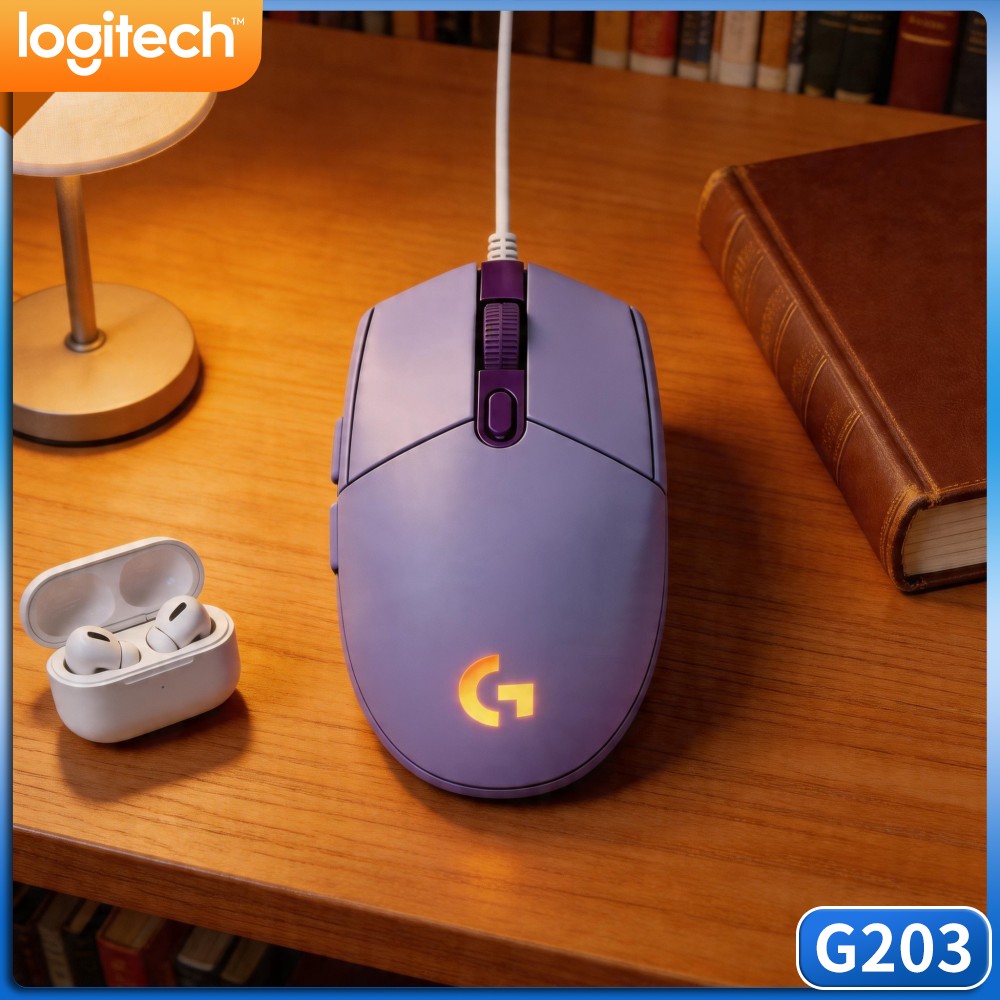 เมาส์เกมมิ่งแบบมีสาย Logitech  - Logitech Mouse G203 บทวิจารณ์และราคา